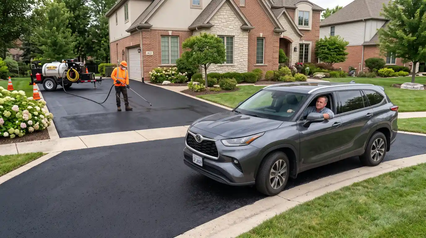 Proper care and sealcoating help protect new asphalt during its first year.